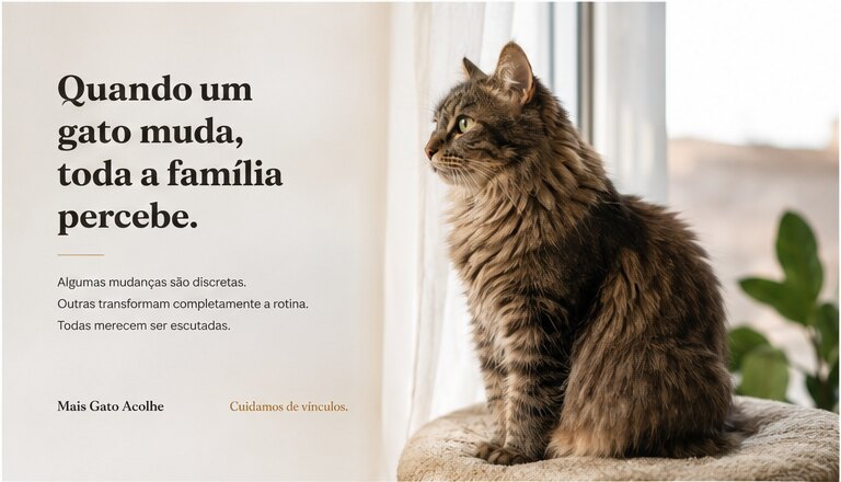 Gato observado em seu ambiente doméstico, representando a atenção às mudanças de comportamento.